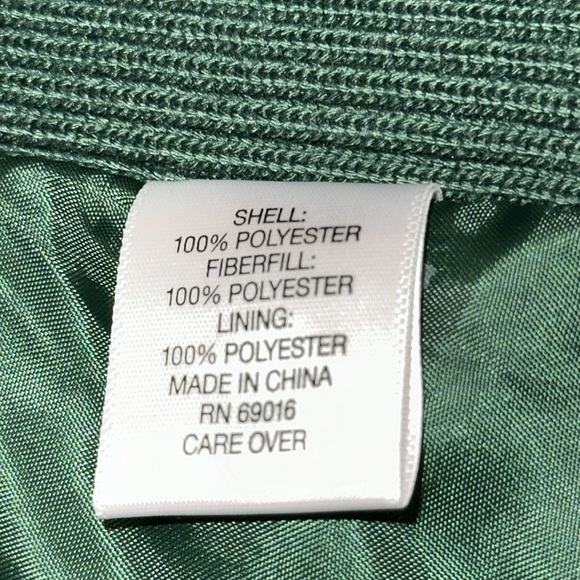 Studio Works Sport Green Side Stretch Full Zipper Puffer Vest Cold Weather Med - Picture 8 of 10